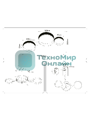 Светильник Ambrella light FL4812/3 WH белый 3000K-6400K 45W 620*290*55 (ПДУ ИК)