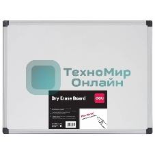 Демонстрационная доска Deli E39034A магнитно-маркерная, лак, 90x120 см, алюминиевая рама белый