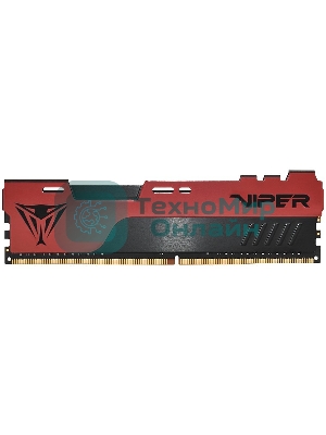 Оперативная память Patriot Viper Elite II, DDR4, 16GB (2x8 GB), 2666 MHz, CL16, DIMM, радиатор, красный