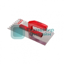 Гладилка Matrix стальная, 280 х 130 мм, зеркальная полировка, пластмас. ручка, зуб 8 х 8 мм