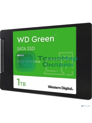 Накопитель SSD WD Green WDS100T3G0A, 1000Gb, SATA III, 2.5