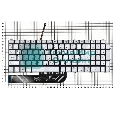 Клавиатура для ноутбука Dell Inspiron 5584 серебристая