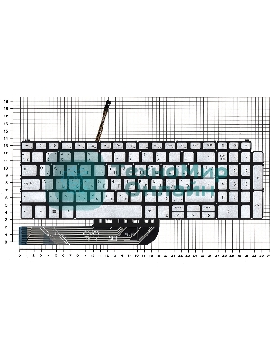 Клавиатура для ноутбука Dell Inspiron 5584 серебристая