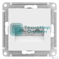 Розетка компьютерная двойная RJ45+RJ45, кат.5E, механизм, белый