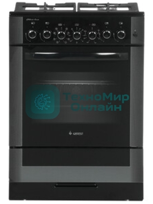 Плита комбинированная Gefest 6502-03 0029 черный, конфорок 4 газовых, духовка 55 л, 60 см x 85 см x 60 см