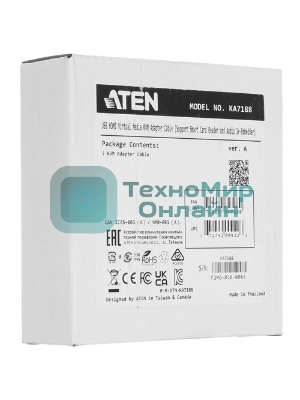 Переключатель ATEN USB HDMI Virtual Media KVM Adapter Cable (Support Smart Card Reader and Audio De-Embedder)
