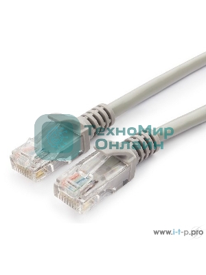 Патч-корд медный UTP Cablexpert PP10-5M cat.5, 5м, литой, многожильный, серый