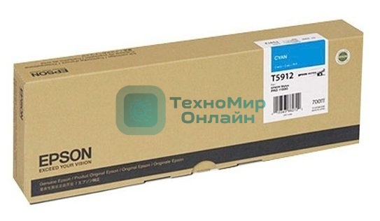 Картридж струйный Epson T5912 (C13T591200) голубой (700 мл) для I/C SP-11880