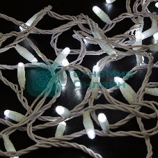 Гирлянда Neon-night Нить 10м, постоянное свечение, белый ПВХ, 230В, белый