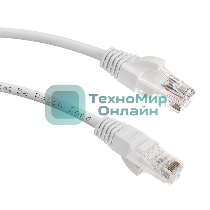 Патч-корд LANMASTER UTP LAN-PC45/U5E-1.0-WH вилка RJ-45-вилка RJ-45 cat.5е 1м белый LSZH (уп.:1шт)