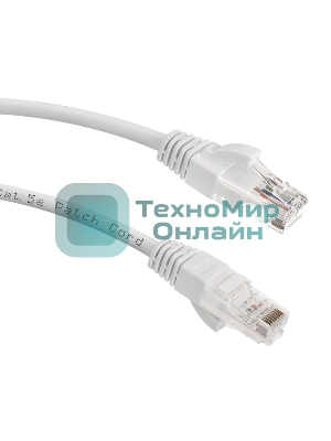 Патч-корд LANMASTER UTP LAN-PC45/U5E-1.0-WH вилка RJ-45-вилка RJ-45 cat.5е 1м белый LSZH (уп.:1шт)