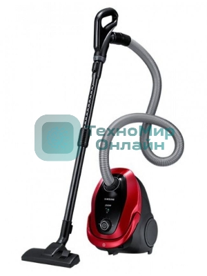Пылесос Samsung VC20M257AWR красный, 460/2000 Вт, уборка сухая, пылесборник мешок 2.5 л