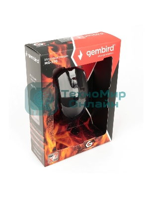 Мышь проводная Gembird MG-770 черный, 3200 dpi, USB, кнопки - 7