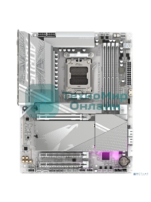 Материнская плата Gigabyte X870 AORUS ELITE WIFI7 ICE, AM5, AMD X870, 4xDDR5, 4xSATA, 4xM.2, 1xPCI-E 5.0 x16, 1xPCI-E 4.0 x4, 1xPCI-E 3.0 x2, 1xHDMI, 1x 2.5Gb LAN, 2xUSB-C 4.0, 2xUSB 3.2 Gen 2, 4xUSB 3.2 Gen 1, 4xUSB 2.0, 2x3.5 мм, 7.1, ATX