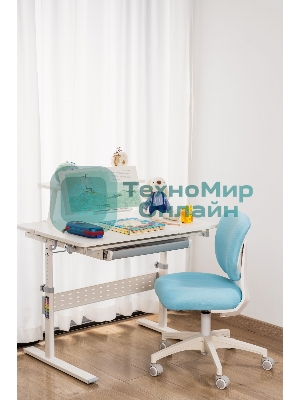 Кресло Cactus CS-CHR-3594BL голубой, ткань, 75 кг, механизм качания