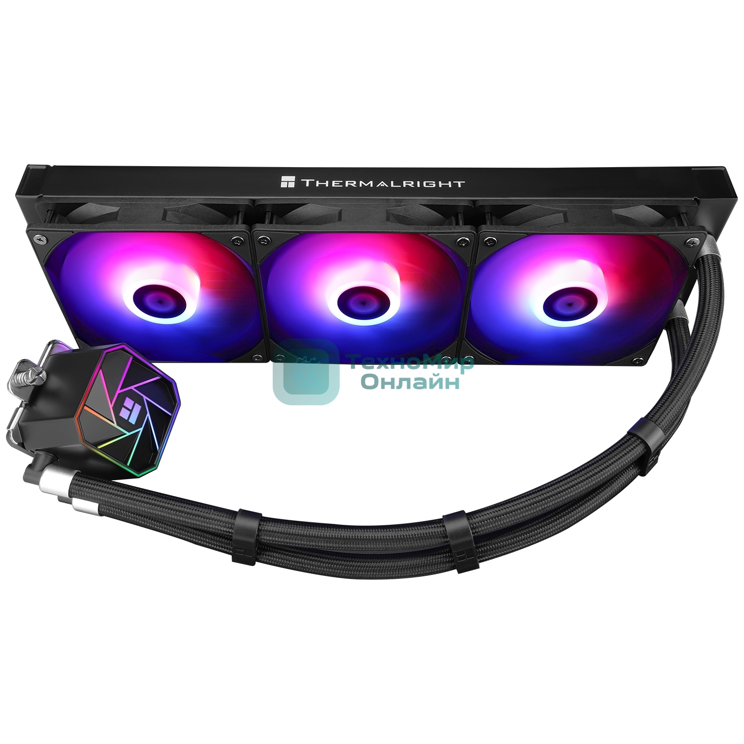 Система жидкостного охлаждения Thermalright Aqua Elite 360 V3 ARGB Soc-AM5/AM4/1151/1200/2066/1700 черный 4-pin 25.6dB Al Ret (A-ELITE-BL-360-ARGB-V3)