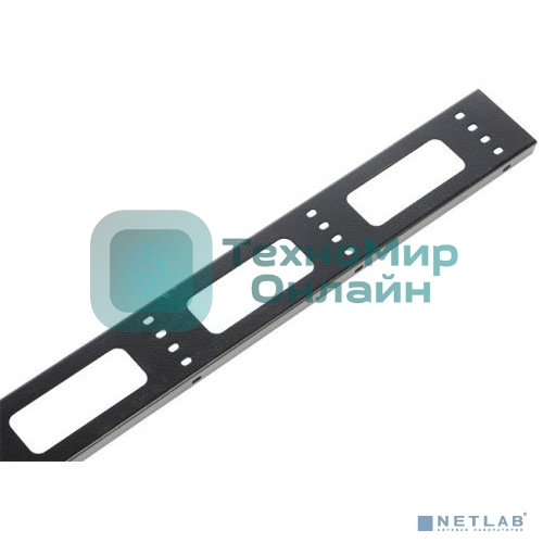 Вертикальный кабельный органайзер для стойки внешний с окнами ЦМО, ширина 95 мм 38U, черный (ВКО-СТК-38-9005)