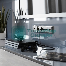 Накладка для розетки HDMI (глянцевый никель)