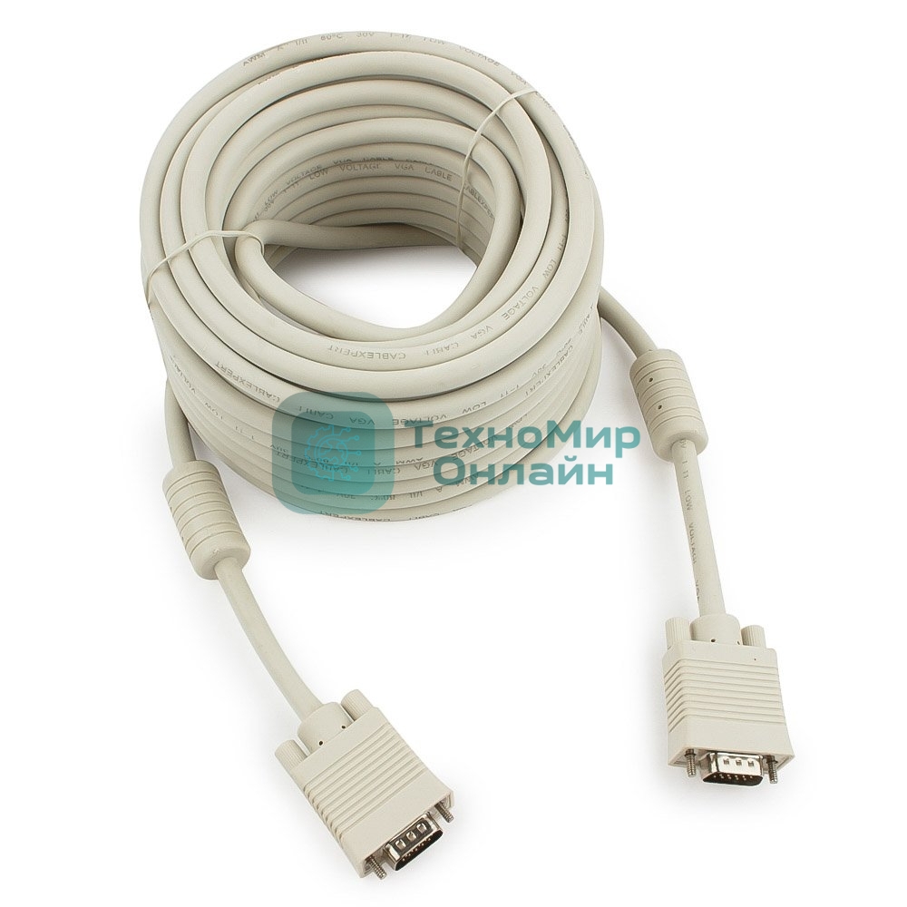 Кабель Gembird/Cablexpert VGA Premium,15M/15M,15м, тройн. экран,феррит. кольца,пакет
