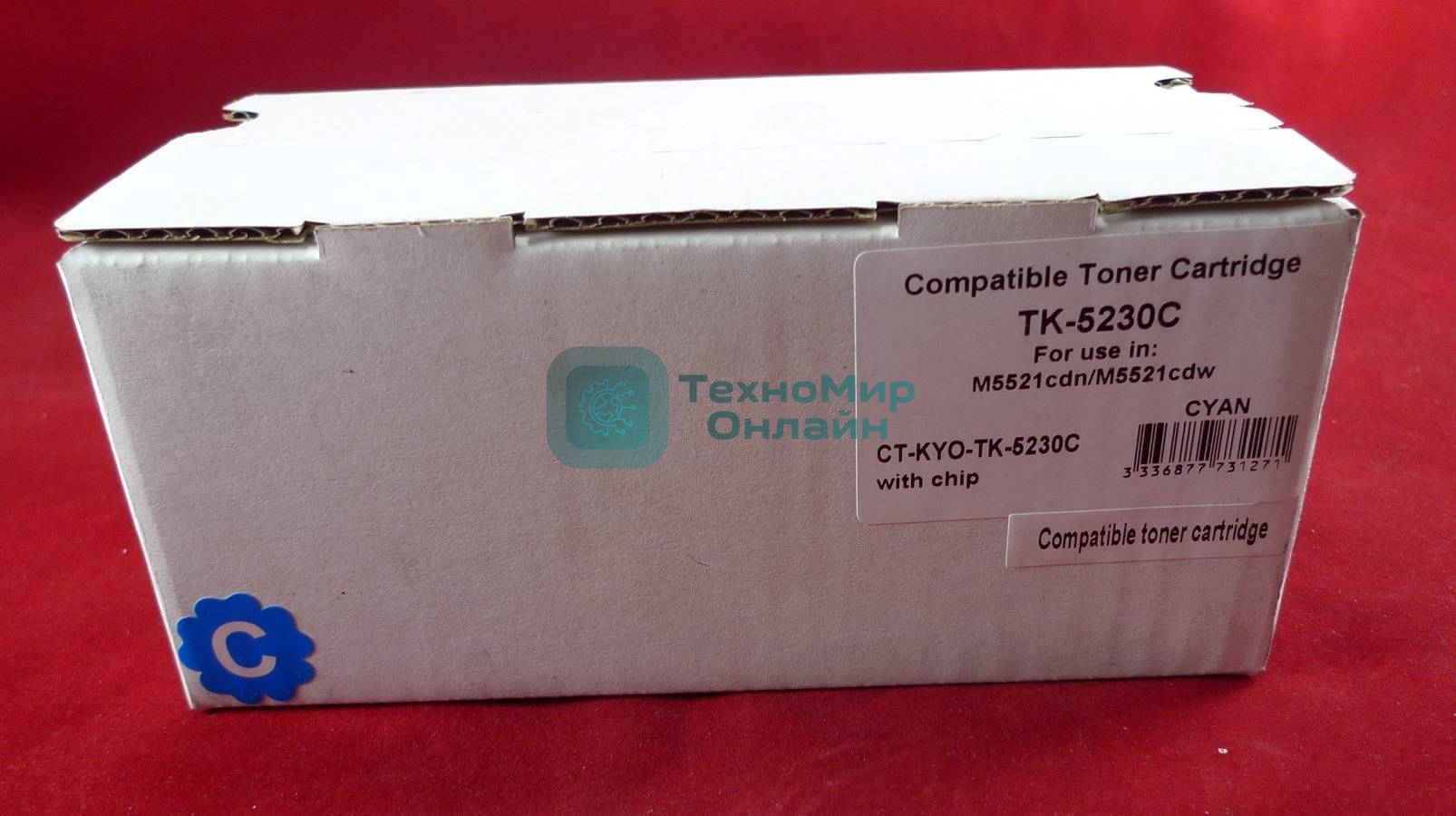 Тонер-картридж для Kyocera Ecosys P5021cdn/P5021cdw/M5521cdn/M5521cdw TK-5230C cyan 2.2K (С ЧИПОМ) (ELP Imaging®)