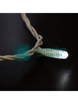 Гирлянда Neon-night Нить 10м, постоянное свечение, белый ПВХ, 230В, белый