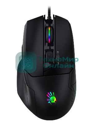 Мышь проводная A4Tech Bloody W70 Max черный, 10000 dpi, USB, кнопки - 9