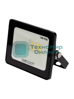 Прожектор светодиодный Rexant 10 Вт 200–260В IP65 800 лм 6500 K холодный свет