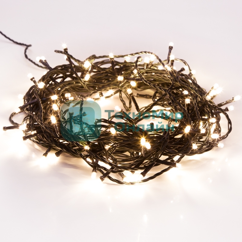 Гирлянда светодиодная Neon-night универсальная 200 LED теплый белый 20 метров, с контроллером