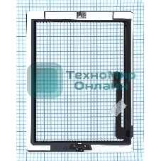 Сенсорное стекло (тачскрин) для iPad, 3 белое с кнопкой