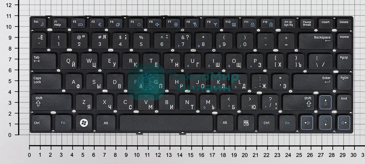 Клавиатура для ноутбука Samsung RC410, черная