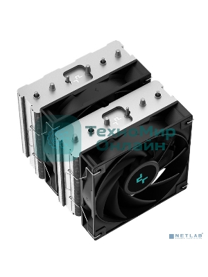 Кулер для процессора DEEPCOOL AG620 черный, 120 мм, алюминий/медь, 1850 об/мин, 29.4 дБ, 4 pin, 260 Вт, 157 мм