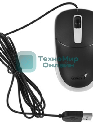 Мышь Проводная Genius DX-123 Black+Grey