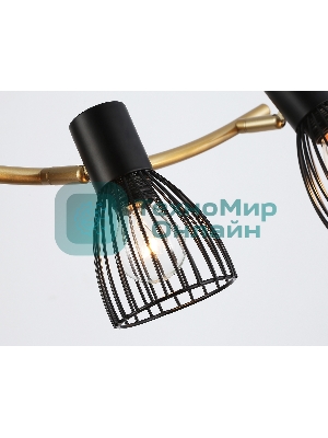 Светильник Ambrella light TR8662/4 BK/GD черный/золото E14/4 max 60W 760*100*170
