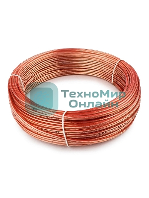 Акустический кабель Cablexpert CC-TC2x0,75-30M, прозрачный, 30 м, бухта