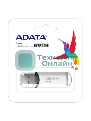 Флешка USB ADATA C906 (AC906-32G-RWH), 32Gb, USB 2.0, R/W 15/5, белый