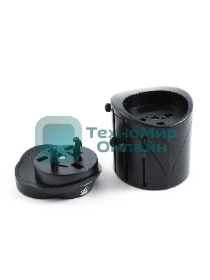 Переходник Konoos Универсальный сетевой переходник для путешествий WTA-1, вилки/розетки EU,US,RU