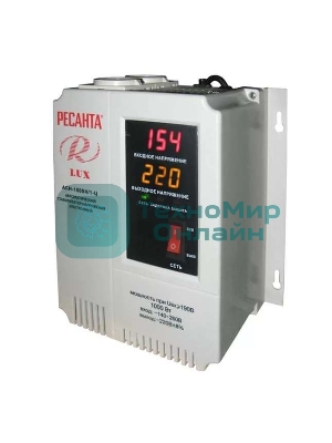 Стабилизатор напряжения Ресанта АСН-1000Н/1-Ц электронный однофазный серый