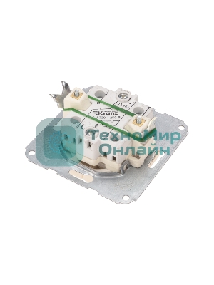 Переключатель Kranz DEA 2кл прох. с/у 10А мех. бежевый (1/10/120)