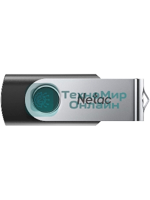 Флешка USB Netac U505 (NT03U505N-016G-20BK), 16Gb, USB 2.0, R/W 70/30, черный/серебристый