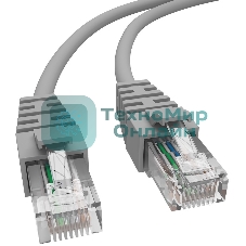 Патч-корд NTSS NTSS-PC-UTP-RJ45-5e-20.0-LSZH-GY NTSS-PC-UTP-RJ45-5E-20.0-LSZH UTP RJ-45 вил.-вилка RJ-45 кат.5E 20м серый LSZH (уп.:1шт) 26AWG