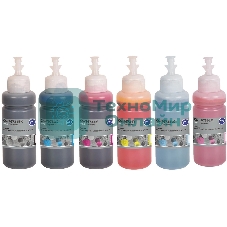 Чернила Cactus CS-T673set 673 черный/голубой/пурпурный/желтый/светло-голубой/светло-пурпурный набор 6x70мл для Epson Inkjet Photo L800/L801/L810/L850