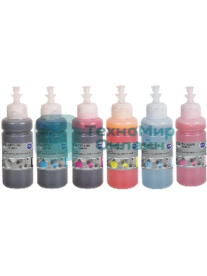 Чернила Cactus CS-T673set 673 черный/голубой/пурпурный/желтый/светло-голубой/светло-пурпурный набор 6x70мл для Epson Inkjet Photo L800/L801/L810/L850