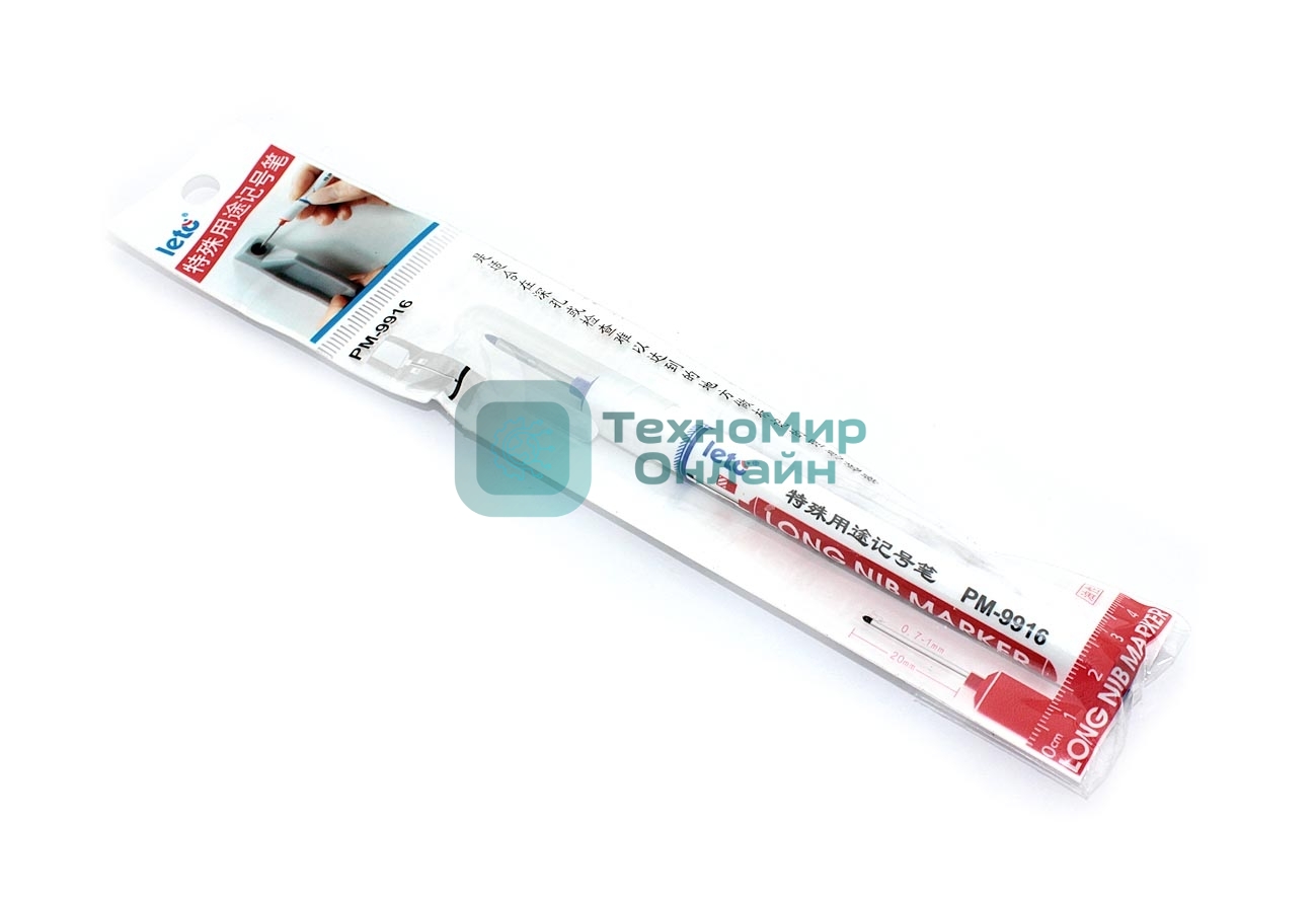 Маркер с тонким стержнем, синий