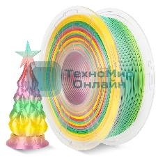 Филамент NVPrint Silk PLA+ Rainbow 01 для 3D печати диаметр 1.75мм длина 330 метров масса 1 кг