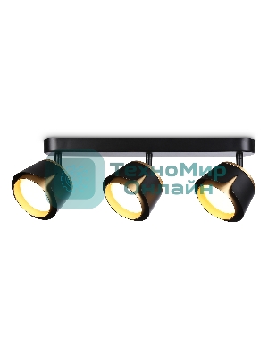 Светильник Ambrella light TN71237/3 BK/GD черный/золото GX53/3 380*100*147