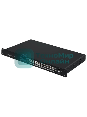 Коммутатор [ES-24-250W EU] Ubiquiti EdgeSwitch 24-250W 24 порта, раздача питания 24/48В на всех портах, суммарная мощность 250W