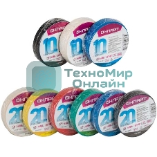 Изолента ПВХ 19 мм (рул.20 м) OIT-B19-20/BL черный ОНЛАЙТ 71690