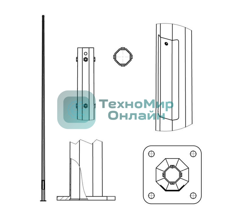 Опора ОГКл-8 верх 75 гор. цинк Пересвет В00004483