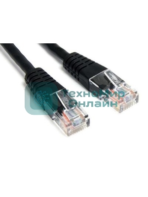 Патч-корд Lanmaster UTP TWT-45-45-0.5-BK вилка RJ-45-вилка RJ-45 кат.5е 0.5м черный ПВХ (уп.:1шт)