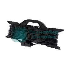 Удлинитель-шнур на рамке PROconnect ПВС 2х0.75, 40 м, б/з, 6 А, 1300 Вт, IP20, черный